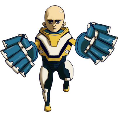 Saitama in a fist up pose